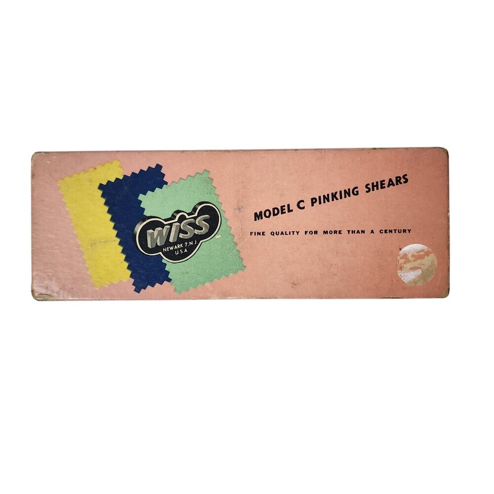 Vintage Wiss Pinking Shears Model C With Box New Jersey
